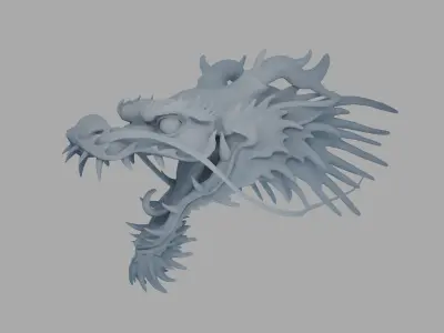 Dragon Head 3D model 6
