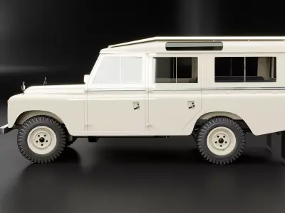 Land Rover Series II LWB Low-poly 3D model