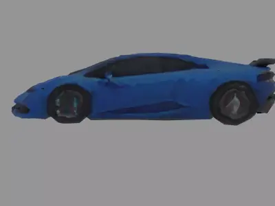 Lamborghini Huracan debree apocalypse textured for your Game Dev Low-poly 3D model