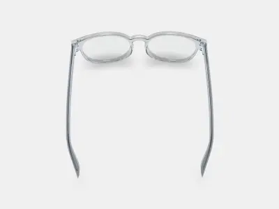 Carlton Low Bridge Fit Eyeglasses in Crystal 3D model