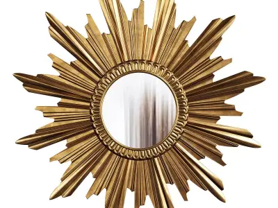  European SUNBURST MIRROR Low-poly 3D model