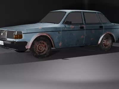 Volvo old car 3D model
