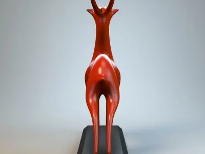 Antelope Sculpture P 3D print model