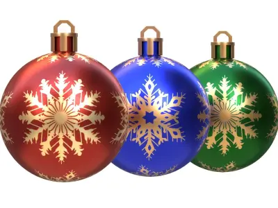 Christmas Ball Collection 02 Low-poly 3D model