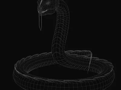 Draco Snake Concept model Low-poly 3D model