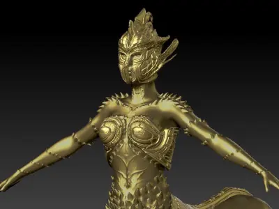 Centaur Woman Low-poly 3D model