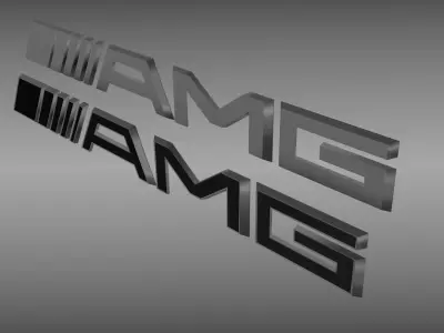 AMG logo set 3D model