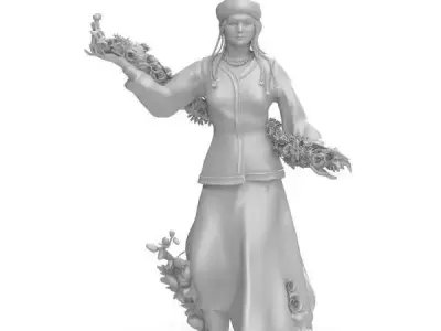 Kirgizia Statue 3D model