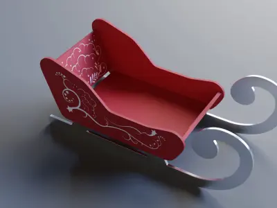 Toy sled 3D model