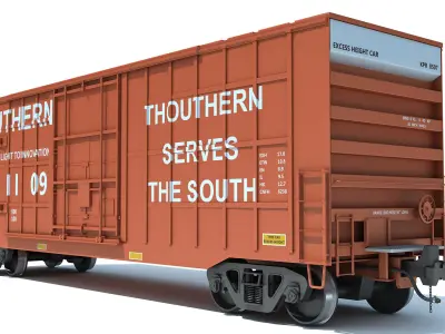 Boxcar Railroad Box Car 3D model