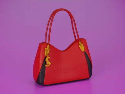Red Handbag 3D model