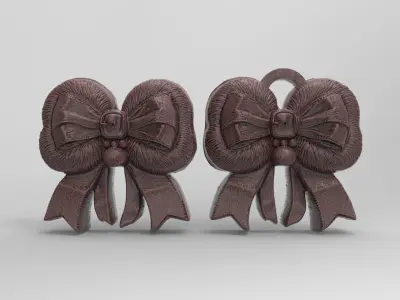 christmas ribbon decor 1  3D print model