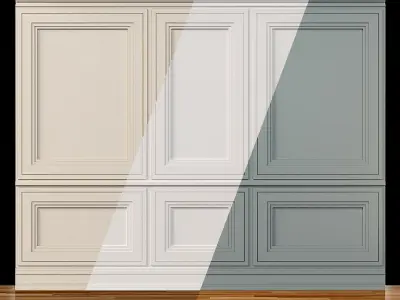 Wall molding 13  Boiserie classic panels 3D model