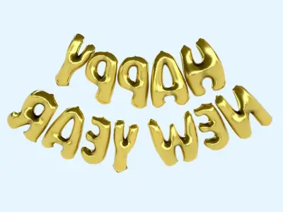 HAPPY NEW YEAR 3D model