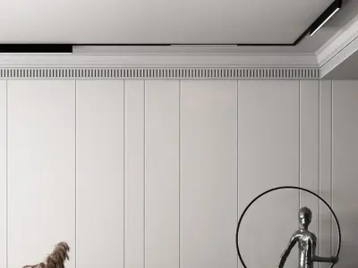 room Modern living style minimalist 3D model