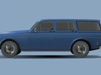 Volvo Amazon Wagon 1961 Low-poly 3D model