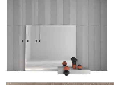 Decorative wall panel set 95 3D model