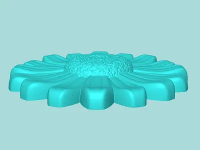 Sunflower 01 - Silicone Mold Maker - Template 3D print model