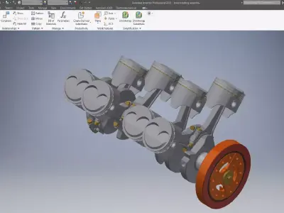 V8 Engine Crankshaft 3D Model  3D model