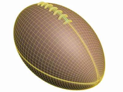 NFL Football Low-poly 3D model