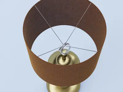 Gold Lamp Red 3D model