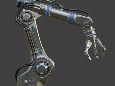Industrial Robotic Arm 3D Model 3D model