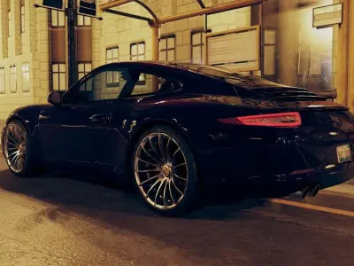 Porsche 911 turbo s 3d model Low-poly 3D model