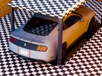 secret garage 2 cars 3D model