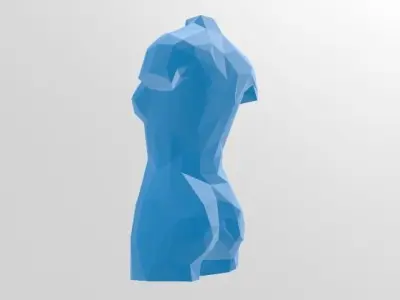 Low Poly Female Mannequin Stand for 3D Printing 3D print model