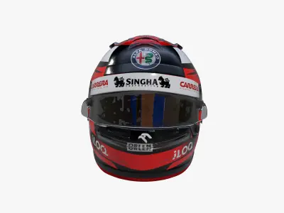 Raikkonen helmet 2020 Low-poly 3D model