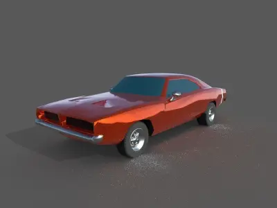 CHARGER REPLICA Low-poly 3D model