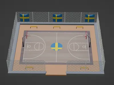 Basketball Stadium - Sweden Low-poly 3D model