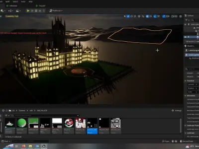 CASTEL FANTASY LOW POLY ready for unreal engine Low-poly 3D model