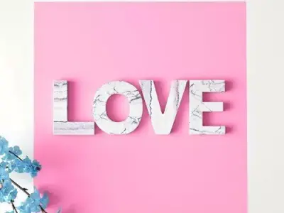 White-Purple-Pink Caston 4 Piece Letter Blocks Set Free 3D model