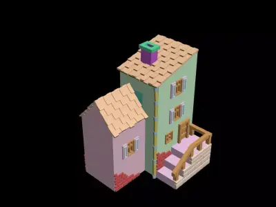 Medieval House 25 3D print model 3D model