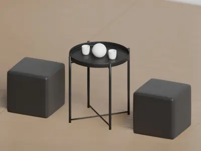 GLADOM - IKEA table Low-poly 3D model