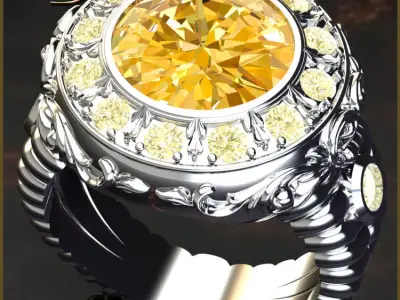 Mens ring STL 3D print model