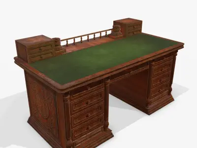Antiquare Table Low-poly 3D model
