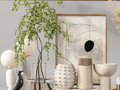 Decorative Set 214 Low-poly 3D model