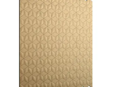 Golden Metal Wall Panel 3D model