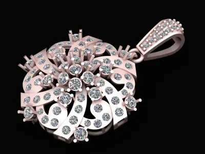 LUXURY RUSSIAN STYLE DIAMONT PENDANT 3PRINTABLEMODEL  3D print model