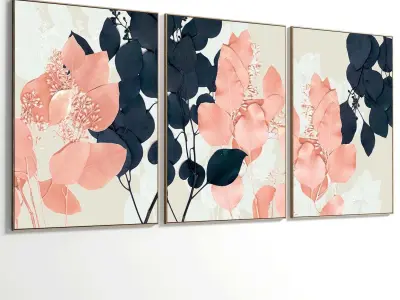 Abstract Painting Set of 3 pieces - No 25 Low-poly 3D model