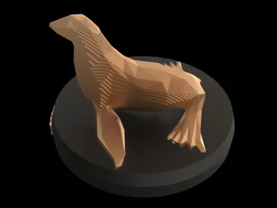 Parametric Seal Low-poly 3D model