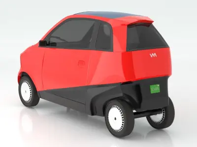 Vayve Mobility EVA Cherry Red 3D model