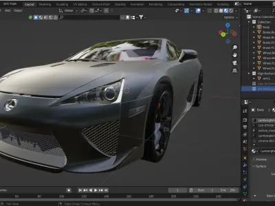 2012 LEXUS LFA LE Nurburgring Edition 3D Model Animated PBR  3D model