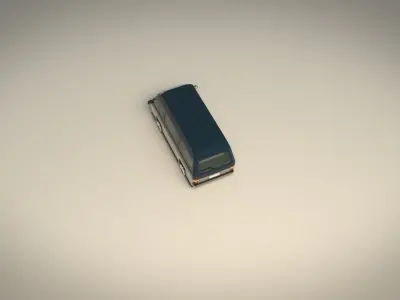 Low Poly Minivan 02 Low-poly 3D model