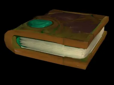 Magic book low-poly Free low-poly 3D model