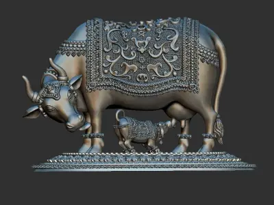 kamdhenu cow 3D print model 3D print model