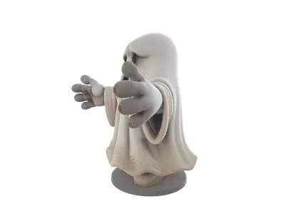 Cute Spooky Ghost Miniature Halloween Decoration Haunted House  3D print model