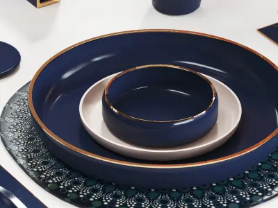 tableware set  07 3D model